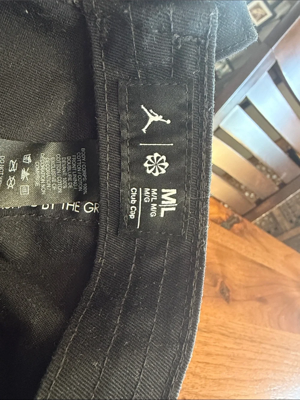 Jordan Black Dad Hat with White Jumpman Logo